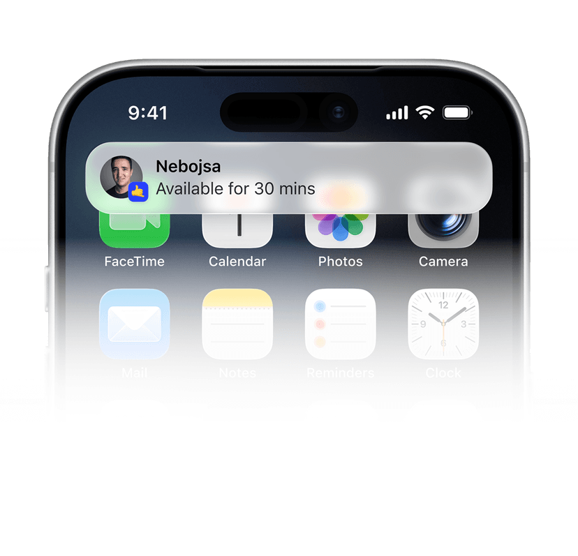 iPhone showing Telephone App notification